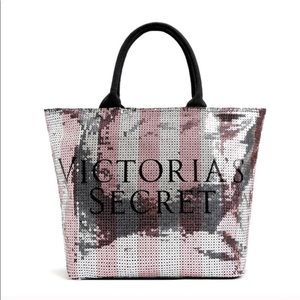 Victoria secret sequin tote bag